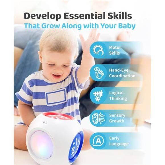 Learning Cube - Educational Musical Activity Center Block for Infants Babies - Picture 5 of 7